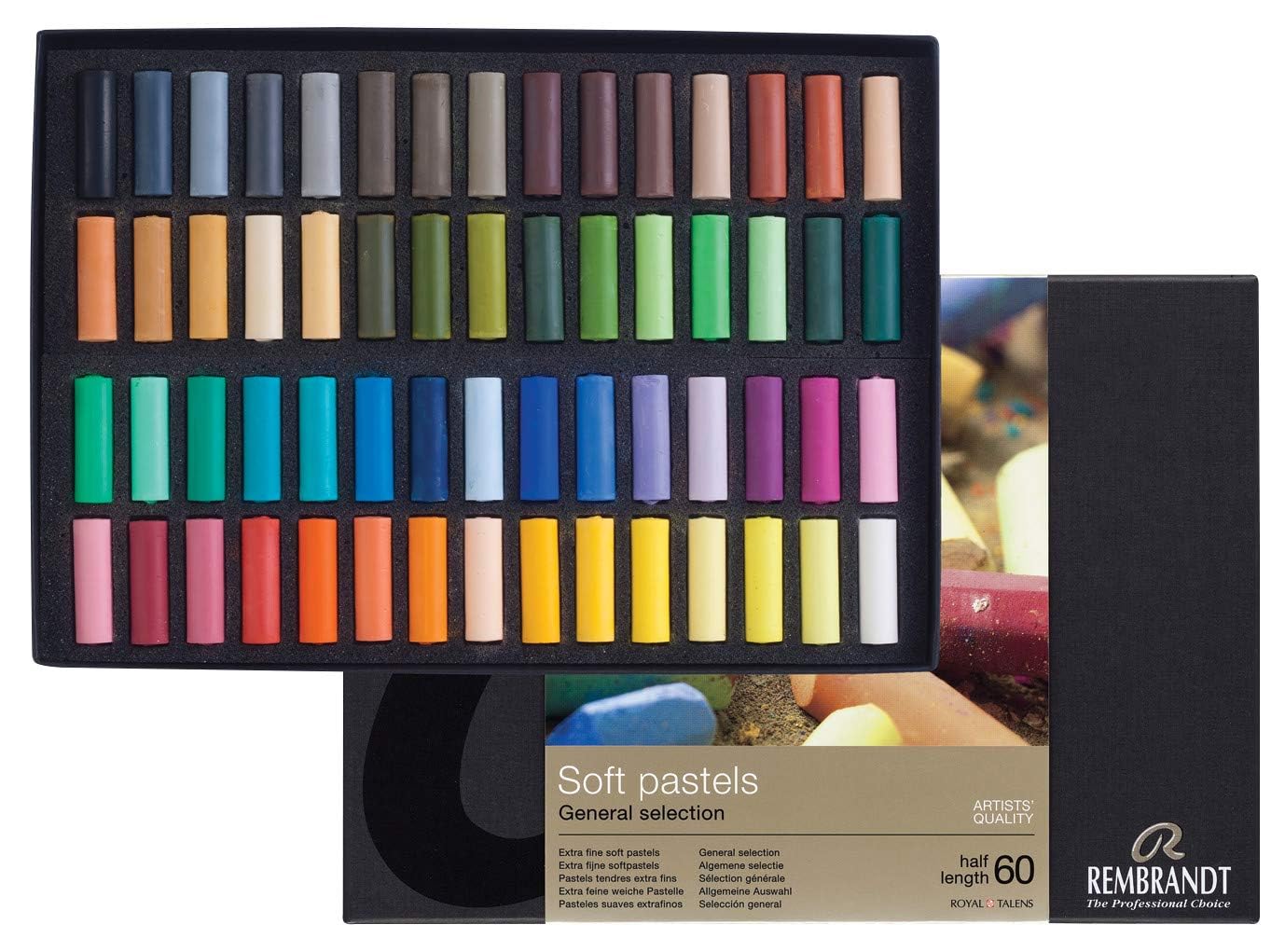 Amazon.com: Rembrandt Soft Pastels General Selection De Luxe Set